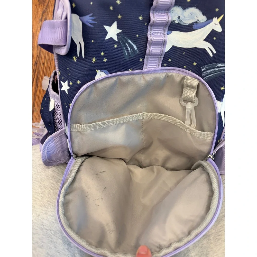 Pottery Barn Kids Mackenzie Night Unicorn Glow Backpack Navy School Bag